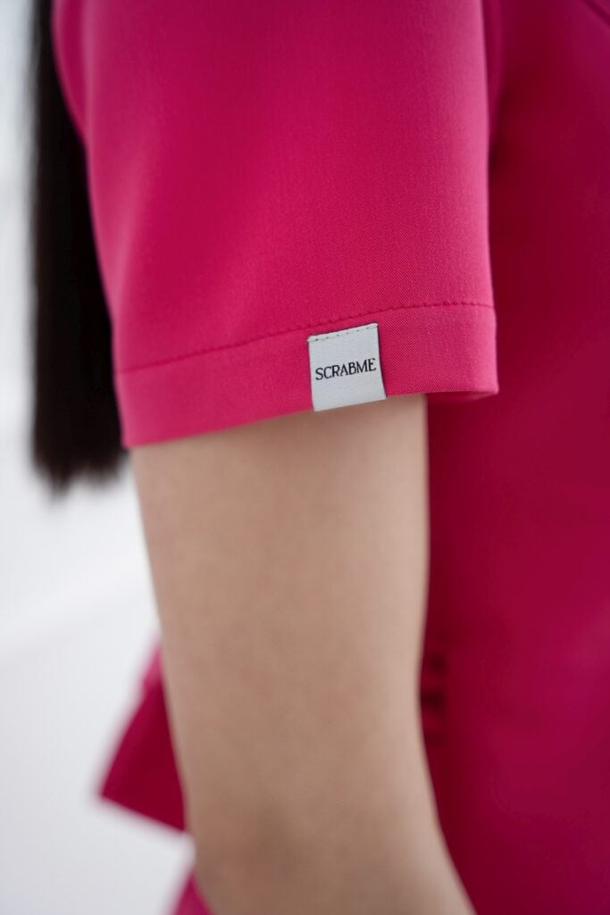 Bluza Medyczna - Magenta Scrabme - Slit Pocket