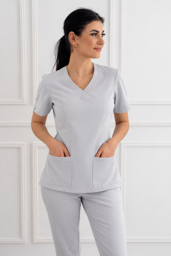 bluza medyczna silver grey