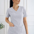 bluza medyczna front szara