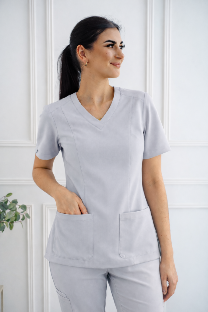 bluza medyczna silver grey