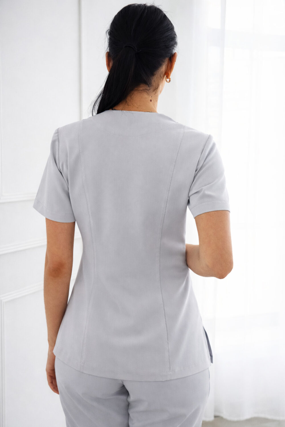 bluza medyczna front szara bluza medyczna front szara