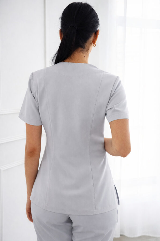 bluza medyczna front szara