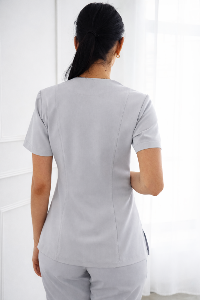 bluza medyczna silver grey