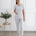 bluza medyczna front szara