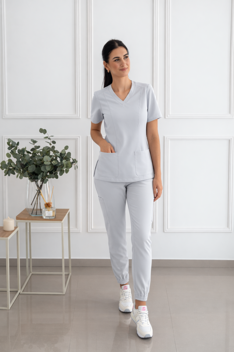 bluza medyczna silver grey