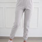 spodnie medyczne joggery silver grey