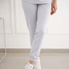 spodnie medyczne joggery szare