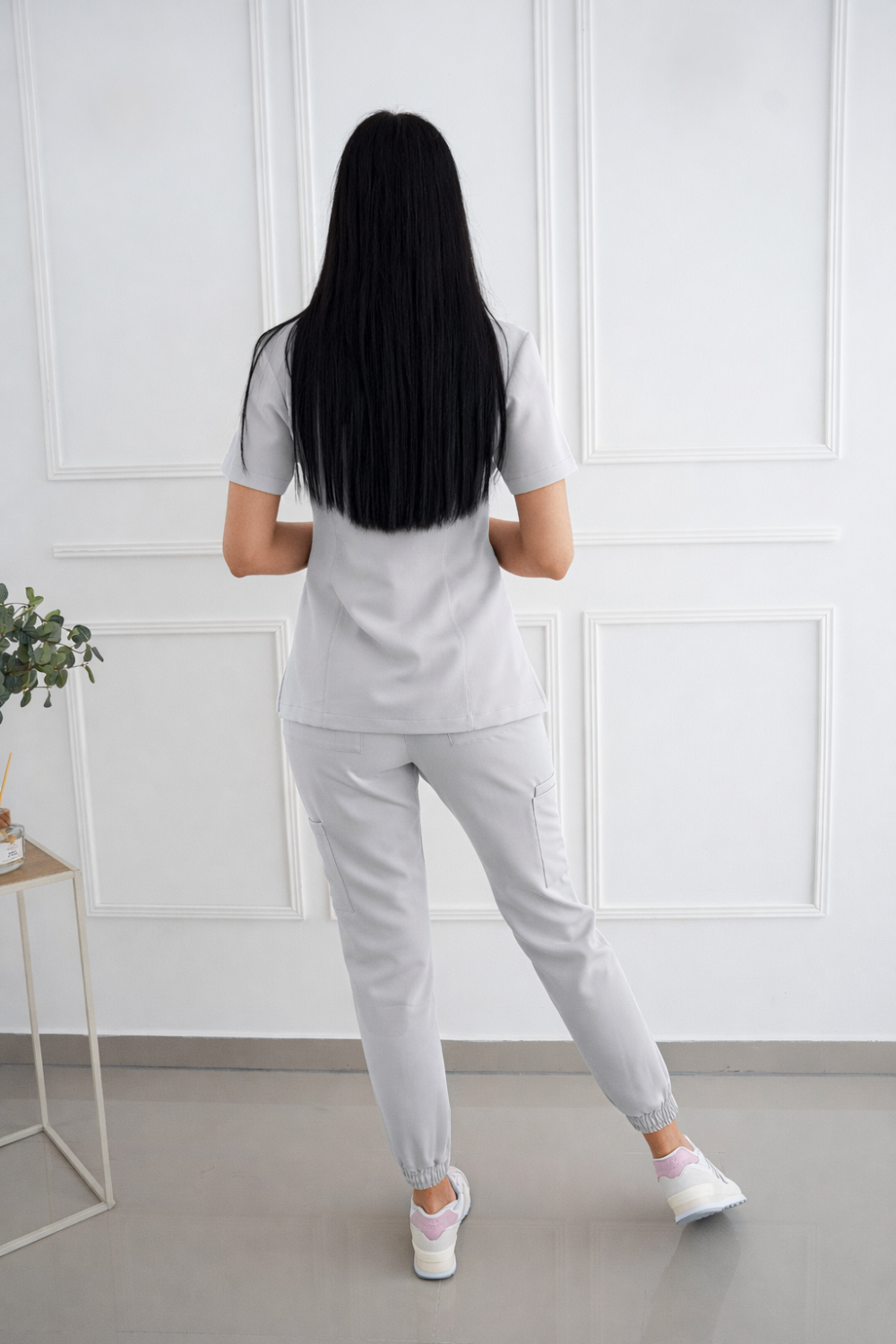 spodnie medyczne joggery silver grey spodnie medyczne joggery silver grey