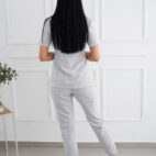 spodnie medyczne joggery szare