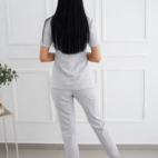 spodnie medyczne joggery silver grey