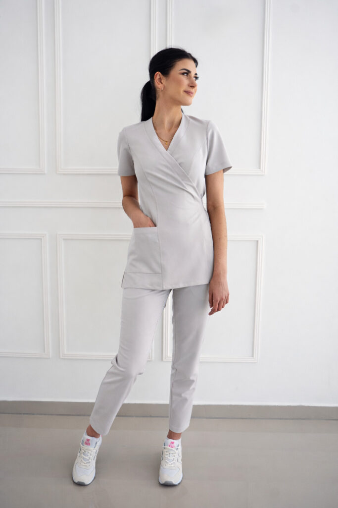 spodnie medyczne szare