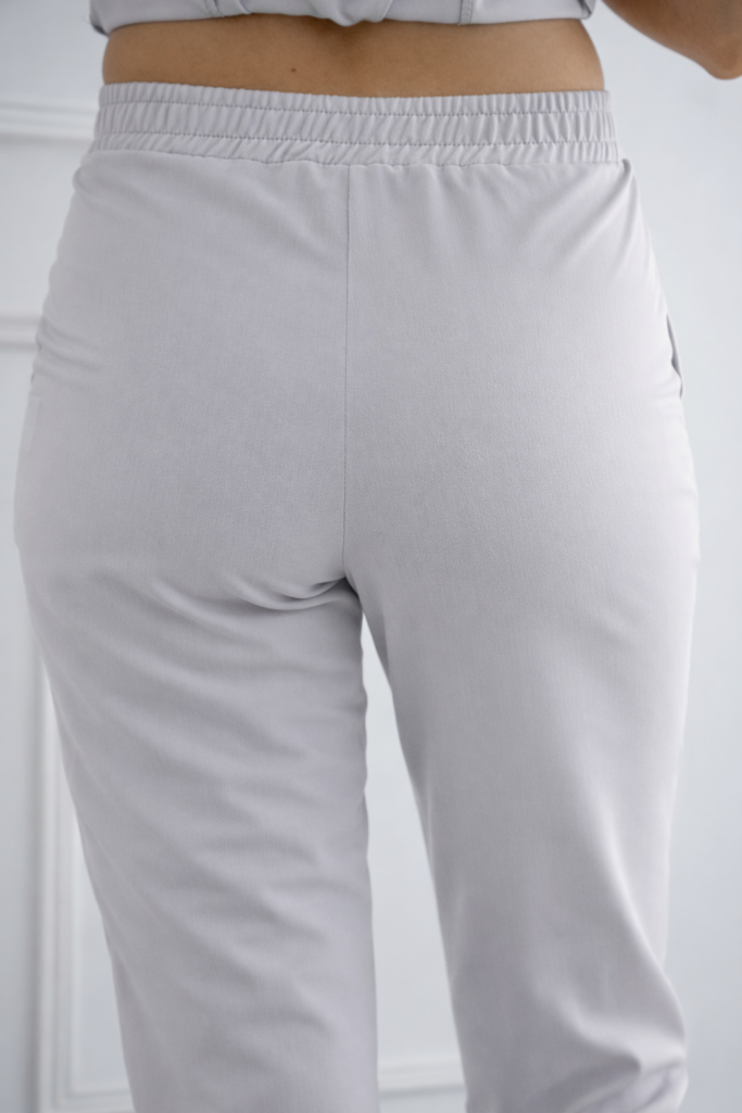 spodnie medyczne proste szare