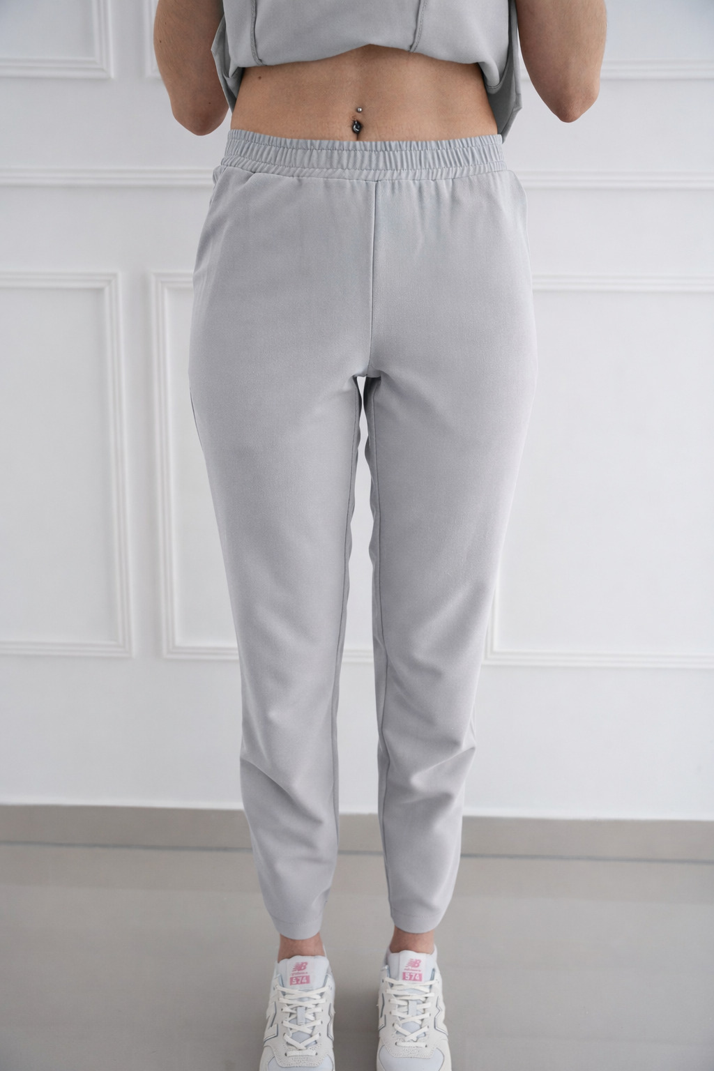 spodnie medyczne szare