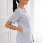 Bluza medyczna Silver Grey slit pocket