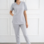 Bluza medyczna Silver Grey slit pocket