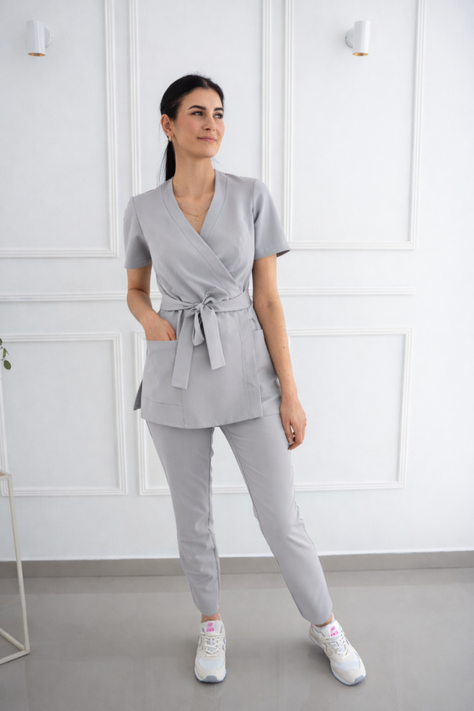 tunika medyczna silver grey
