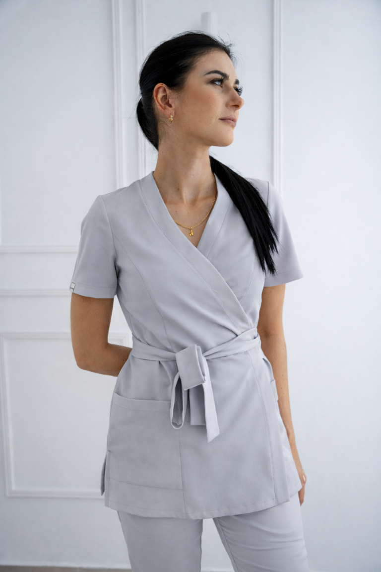 tunika kosmetyczna silver grey