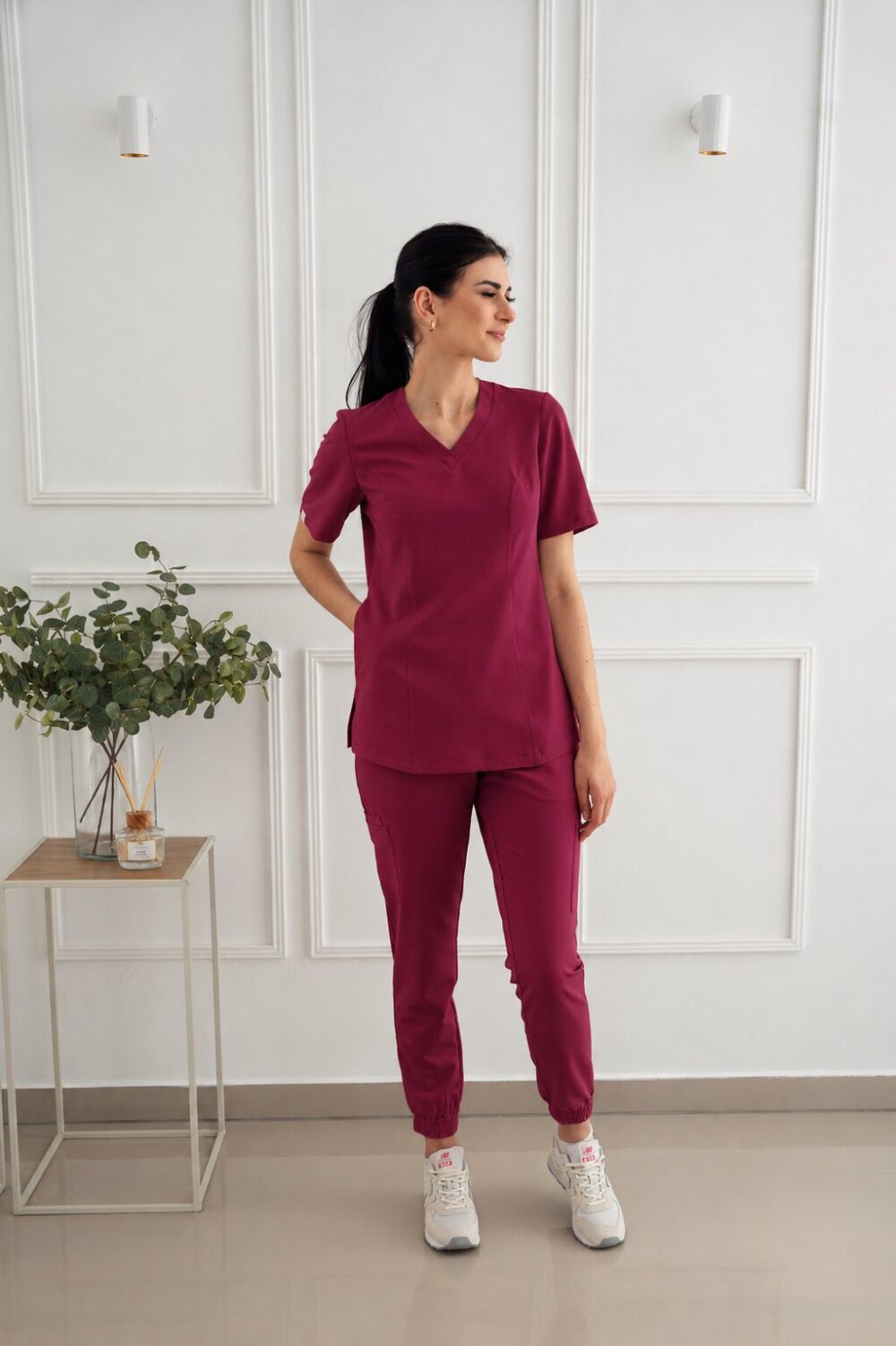 bluza medyczna różowa