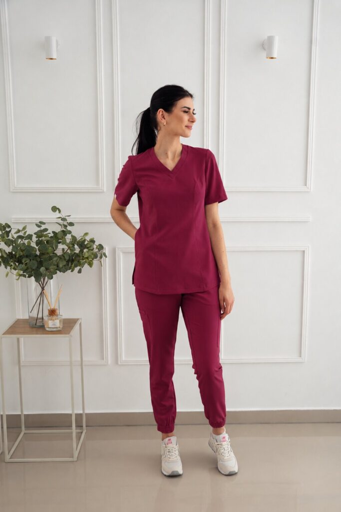bluza medyczna różowa