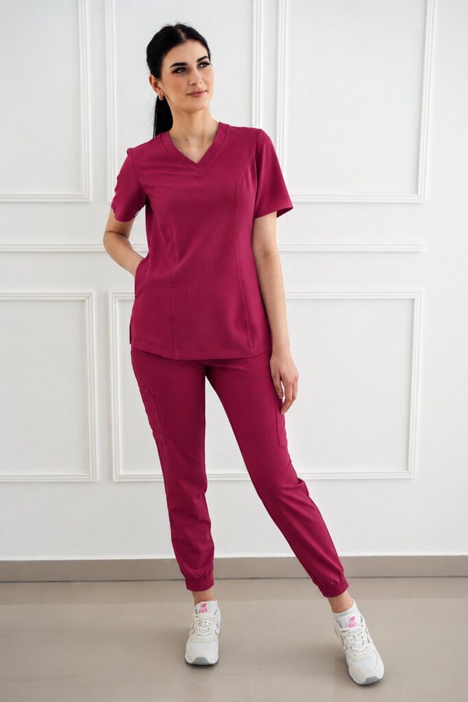 bluza medyczna różowa