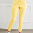 Spodnie medyczne proste butter yellow